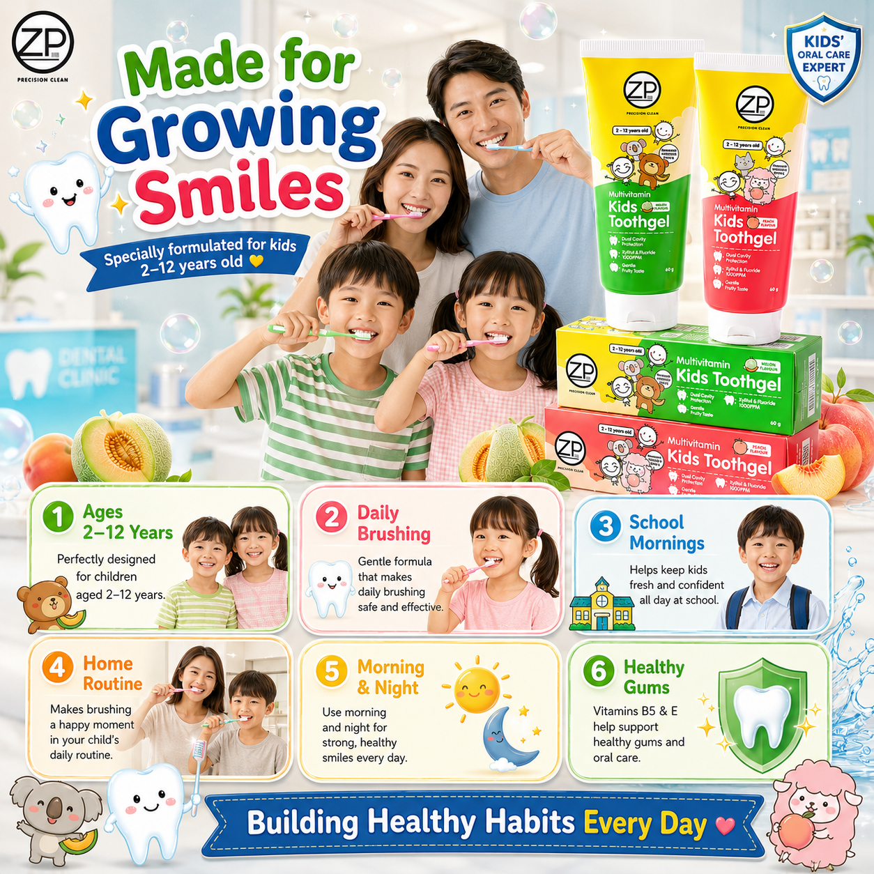 ZP Precision Clean Multivitamin Kids Toothgel (60g)