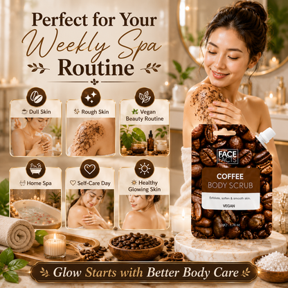 Face Facts Coffee Body Scrub 50g | Exfoliate, Smooth, Soft & Glowing Skin