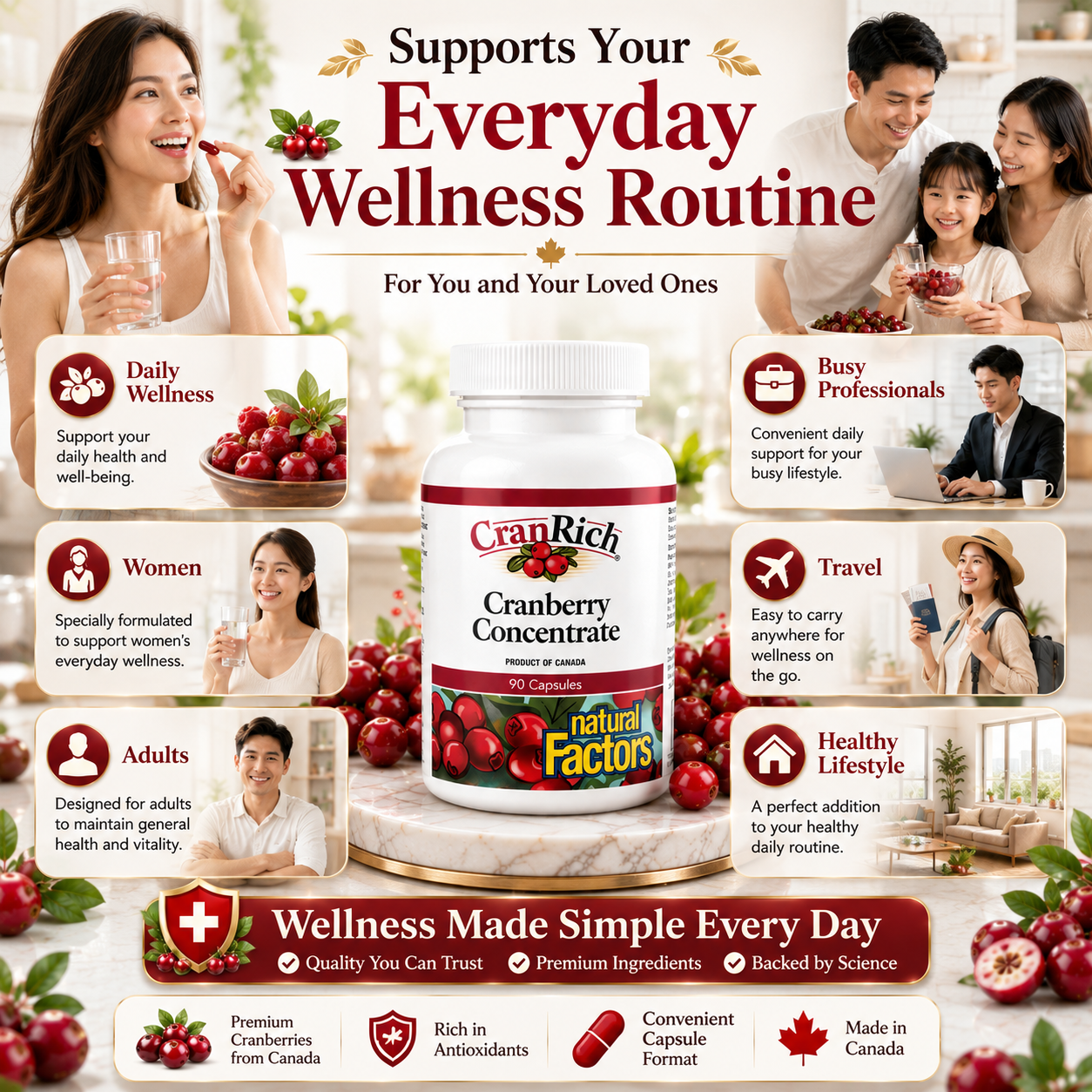 Natural Factors CranRich Cranberry Concentrate Capsule 90’s