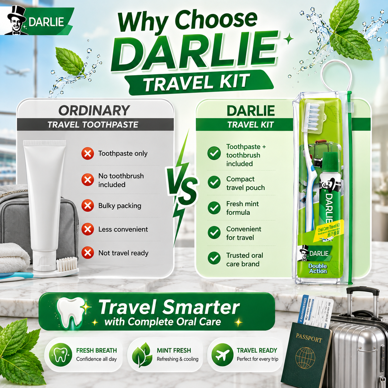 DARLIE® Double Action Oral Care Travel Kit (50g)