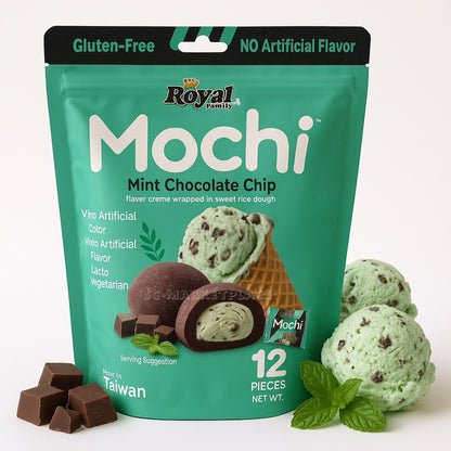Royal Family Mochi & Mochi Cookies | Imported from Taiwan | Gluten-Free | Soft & Chewy | Individually Wrapped | Assorted Flavours