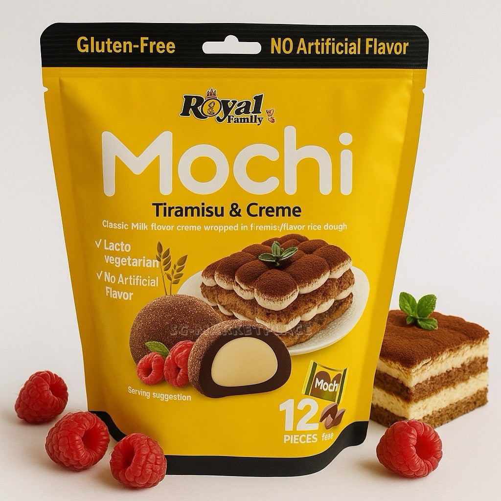 Royal Family Mochi & Mochi Cookies | Imported from Taiwan | Gluten-Free | Soft & Chewy | Individually Wrapped | Assorted Flavours