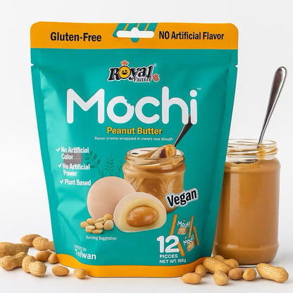 Royal Family Mochi & Mochi Cookies | Imported from Taiwan | Gluten-Free | Soft & Chewy | Individually Wrapped | Assorted Flavours