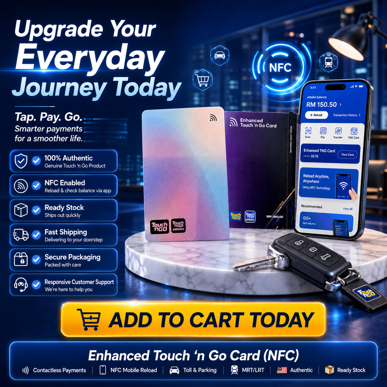 Enhanced Touch ’n Go Card (NFC) | Authentic | Brand-New | Ready Stock