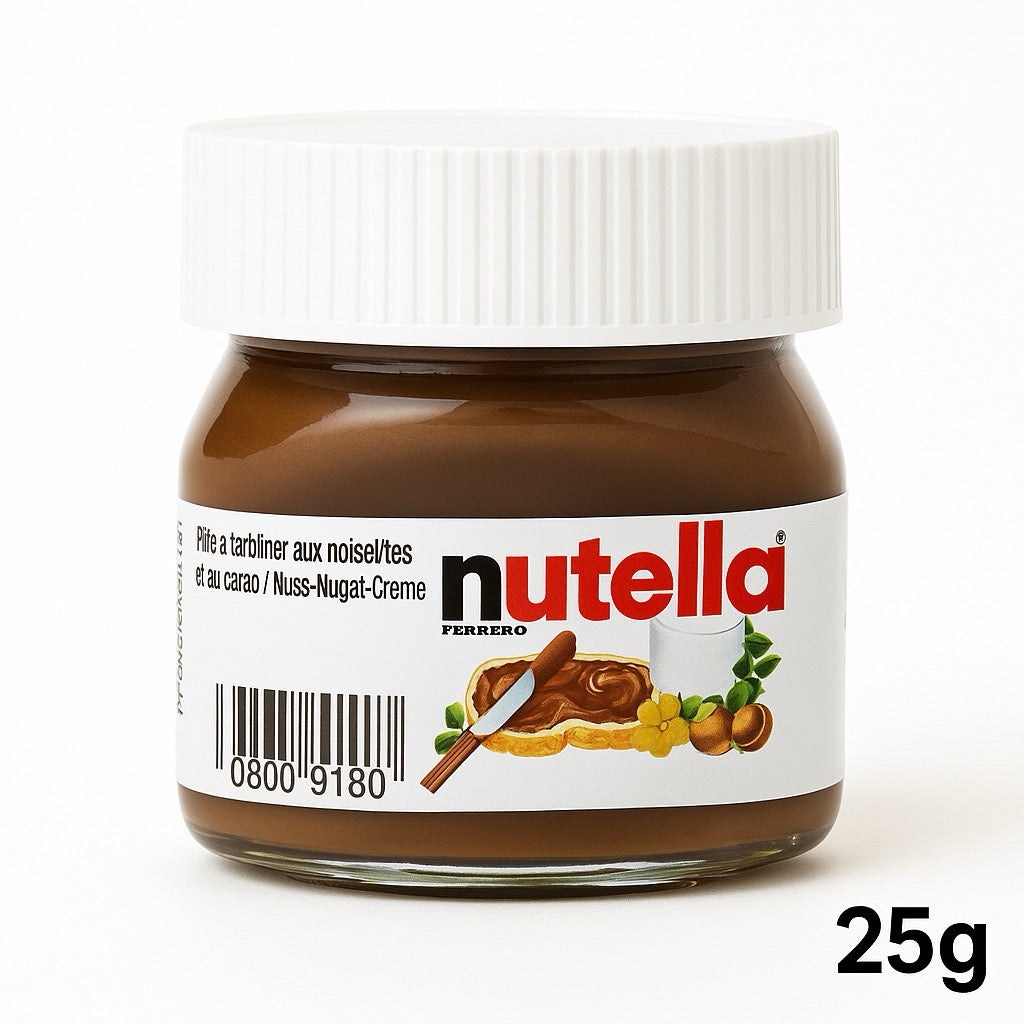 Mini Nutella 25g Pocket-Sized Chocolate Hazelnut Spread Perfect For Travel Gift