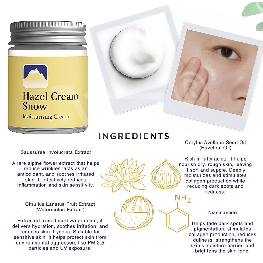Hazel Cream Snow (50g) Whitening And Hydrating Moisturizer | Thailand Original