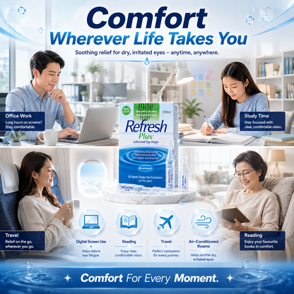 Refresh Plus Lubricant Eye Drops (30 Sterile Single-Use Containers × 0.4mL)