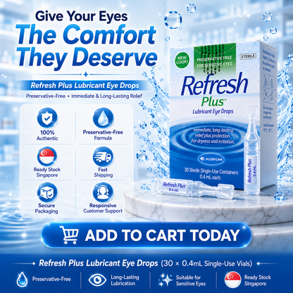 Refresh Plus Lubricant Eye Drops (30 Sterile Single-Use Containers × 0.4mL)