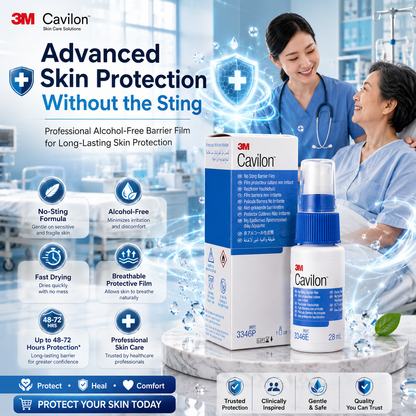 3M™ Cavilon™ No Sting Barrier Film 3346E (28ml) | Skin Protection Spray | Alcohol-Free Barrier Film | Wound & Skin Care