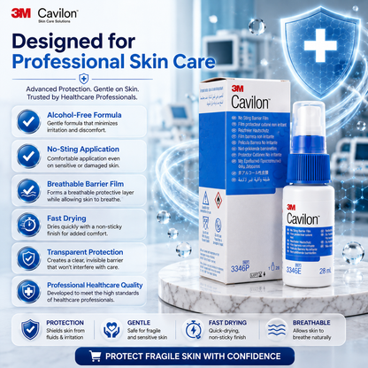 3M™ Cavilon™ No Sting Barrier Film 3346E (28ml) | Skin Protection Spray | Alcohol-Free Barrier Film | Wound & Skin Care