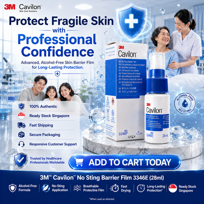 3M™ Cavilon™ No Sting Barrier Film 3346E (28ml) | Skin Protection Spray | Alcohol-Free Barrier Film | Wound & Skin Care