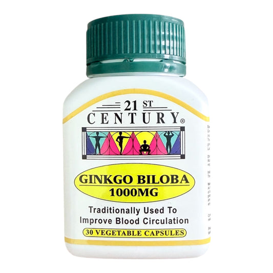 21st Century Ginkgo Biloba 1000mg | Blood Circulation & Brain Support Supplement