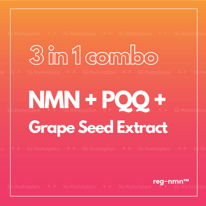 reg-nmn™ plus 30s | NMN + PQQ + CoQ10 + Grape Seed Extract| Anti-Aging & Energy Support